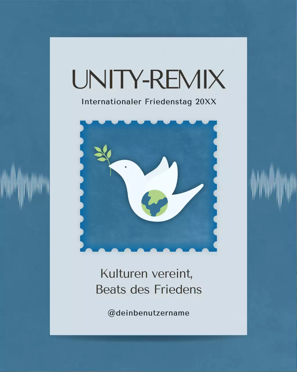 Beige Modern Peace Ankündigung Instagram Post