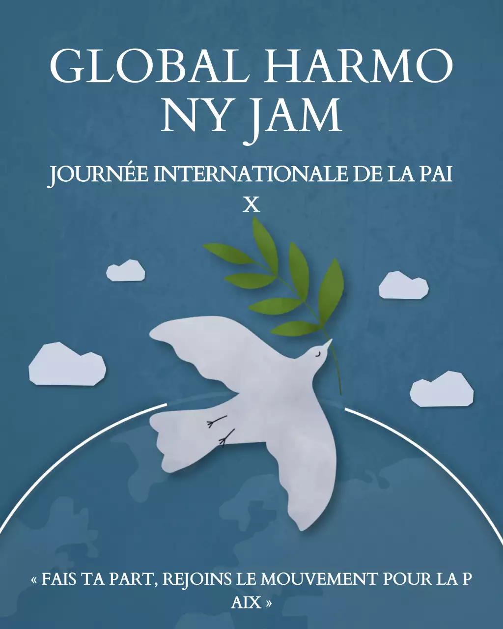 Publication Instagram de l'événement Blue Elegant Peace