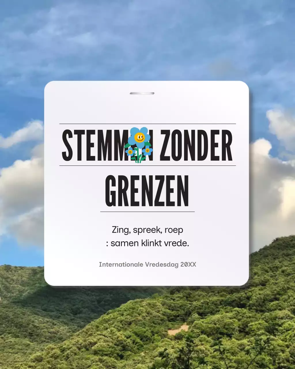 Roze minimalistische vredesaankondiging Instagram-bericht