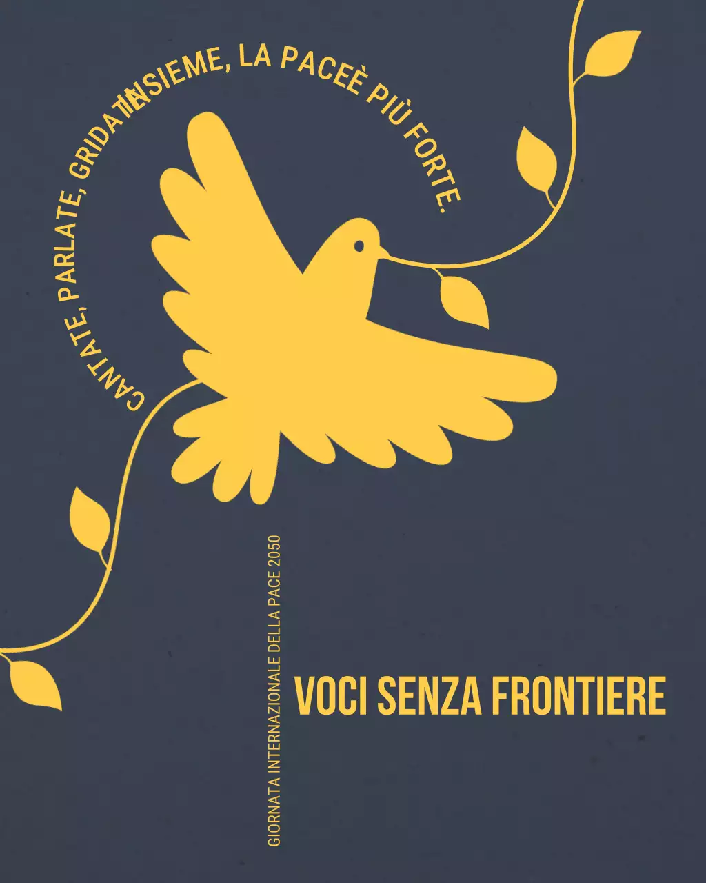 Post Instagram dell'evento di pace moderno e minimalista