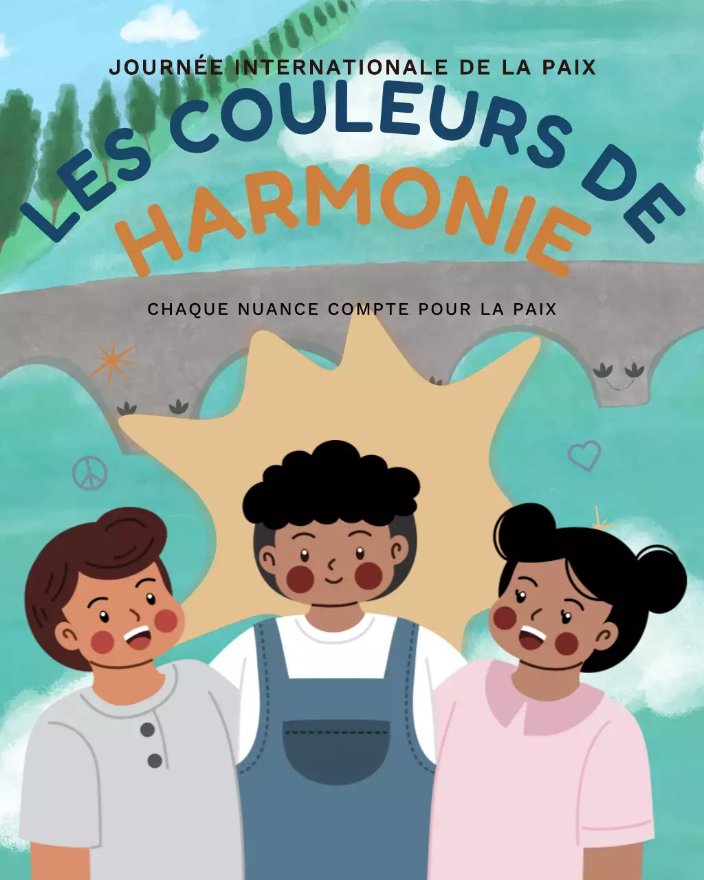 Publication Instagram d'annonce de paix moderne beige