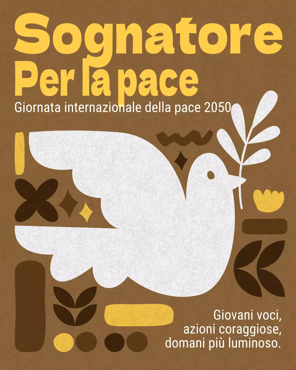 Post Instagram dell'evento Brown Abstract Peace