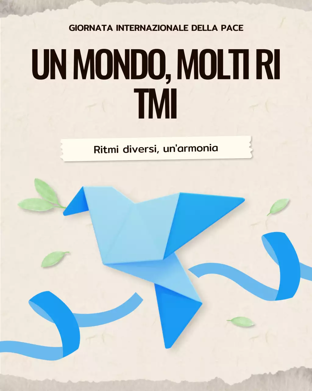 Post di Instagram dell'annuncio di Blue Modern Peace