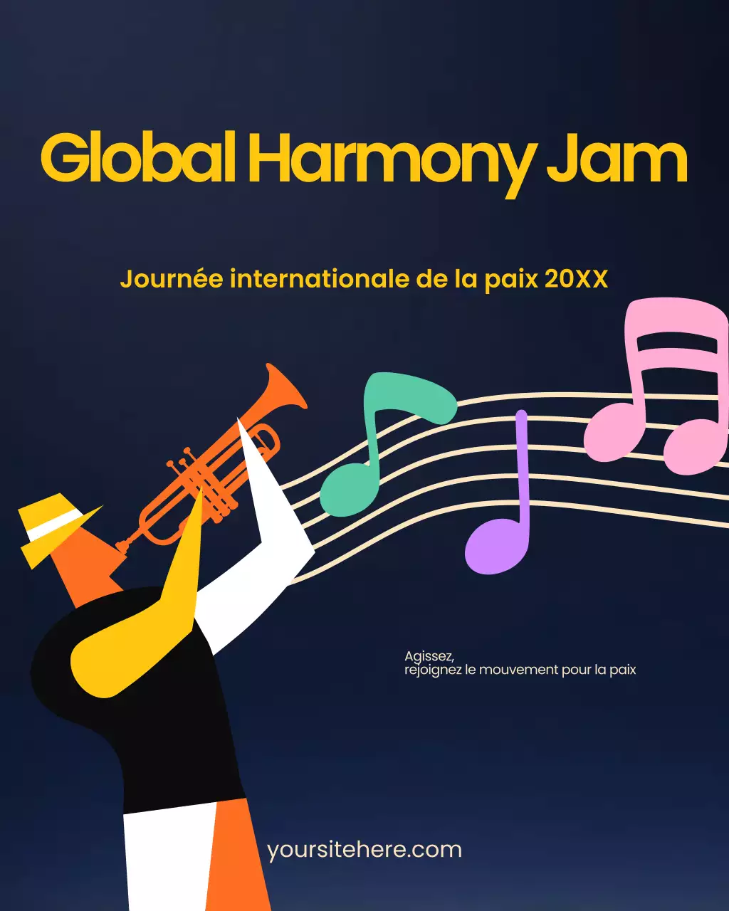 Publication Instagram d'annonce de paix verte et moderne