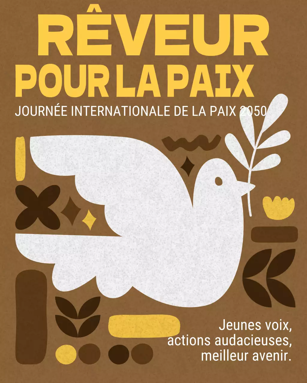 Publication Instagram sur l'événement Brown Abstract Peace