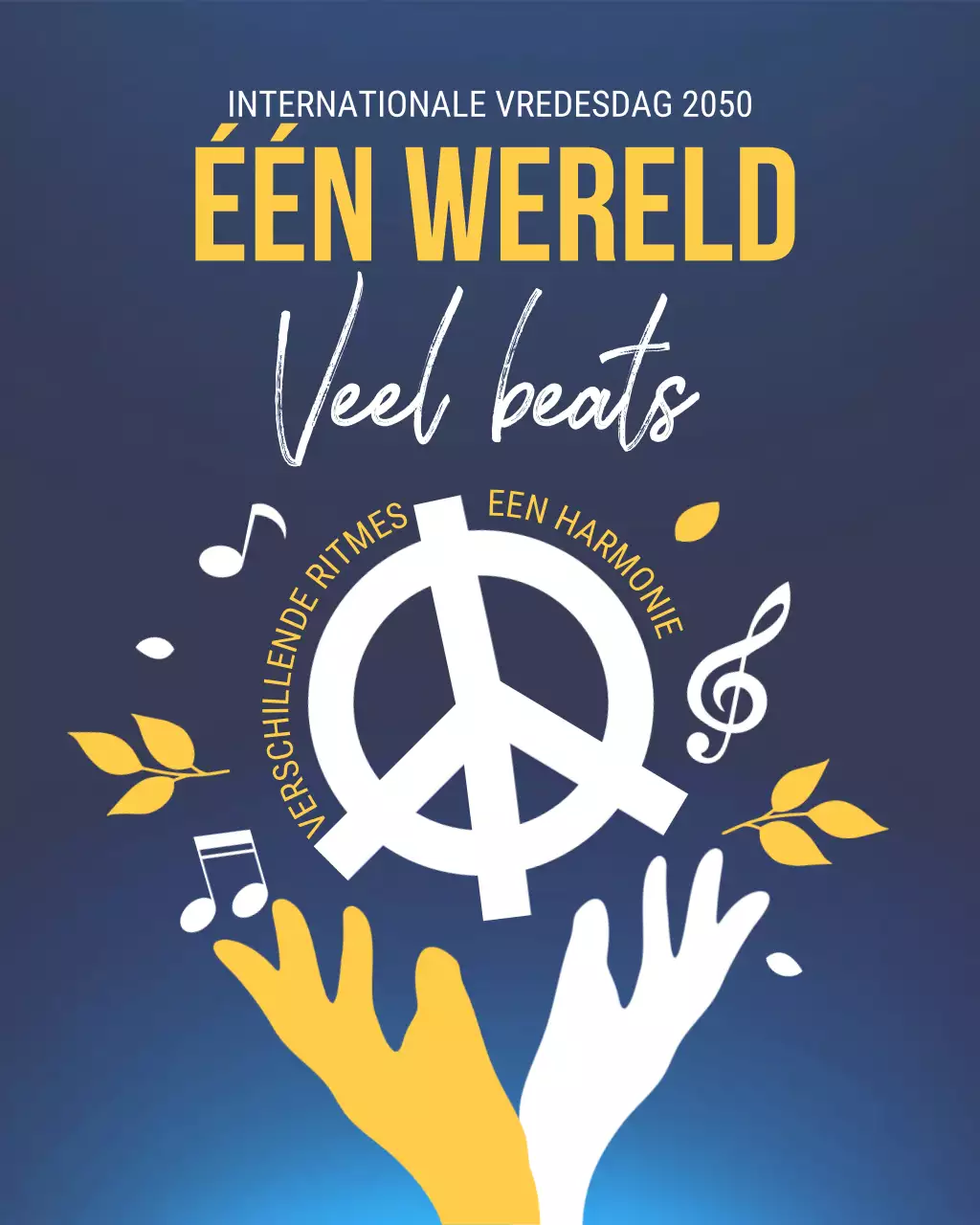 Moderne silhouet vrede Instagram-post