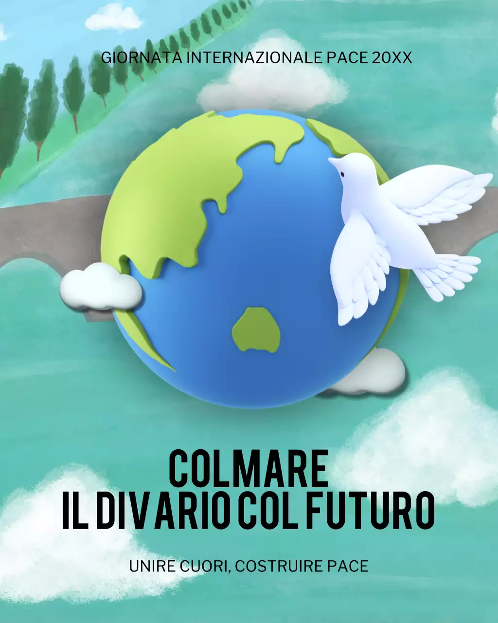 Post di Instagram dell'annuncio di Blue Modern Peace