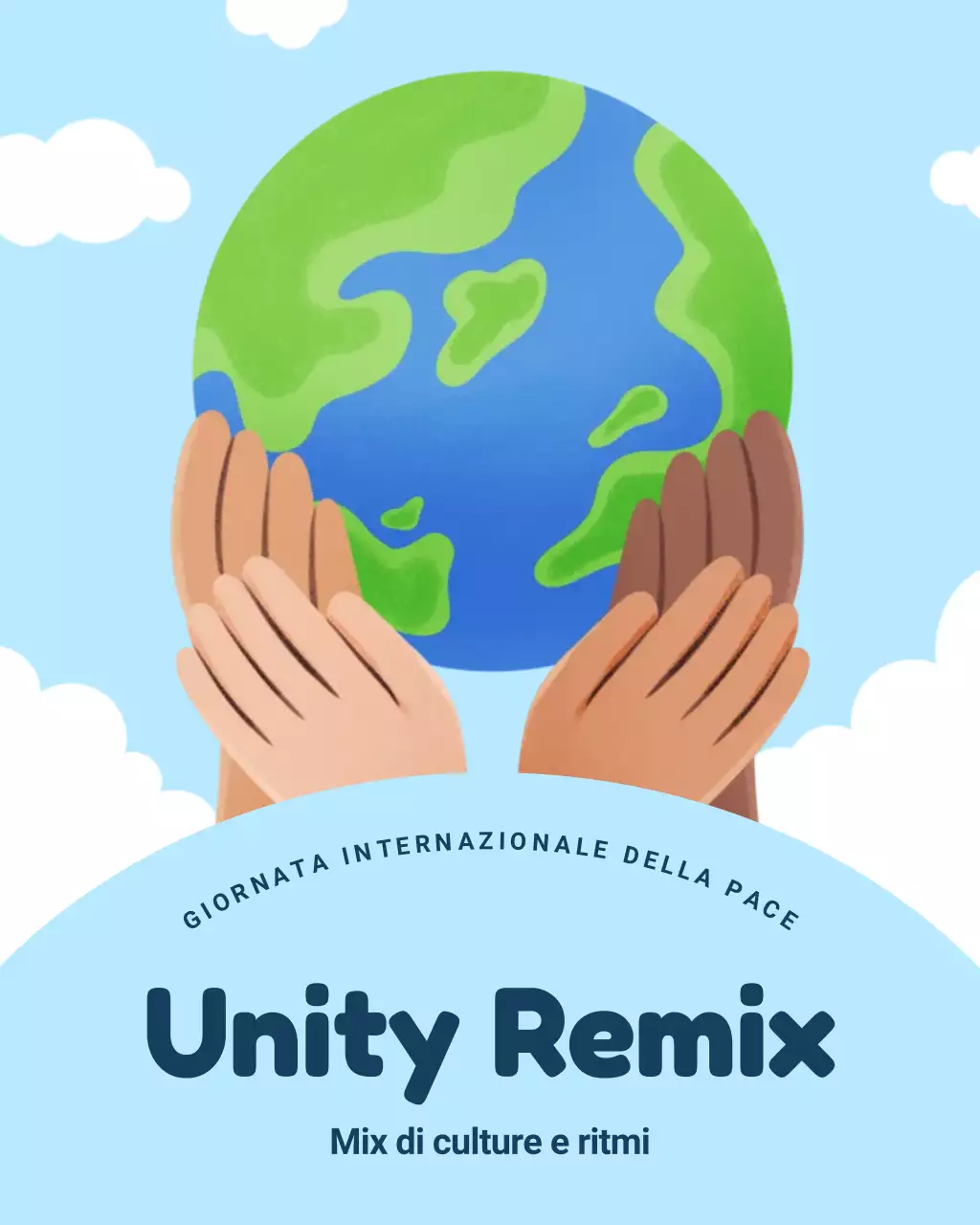 Post di Instagram dell'annuncio di Blue Modern Peace