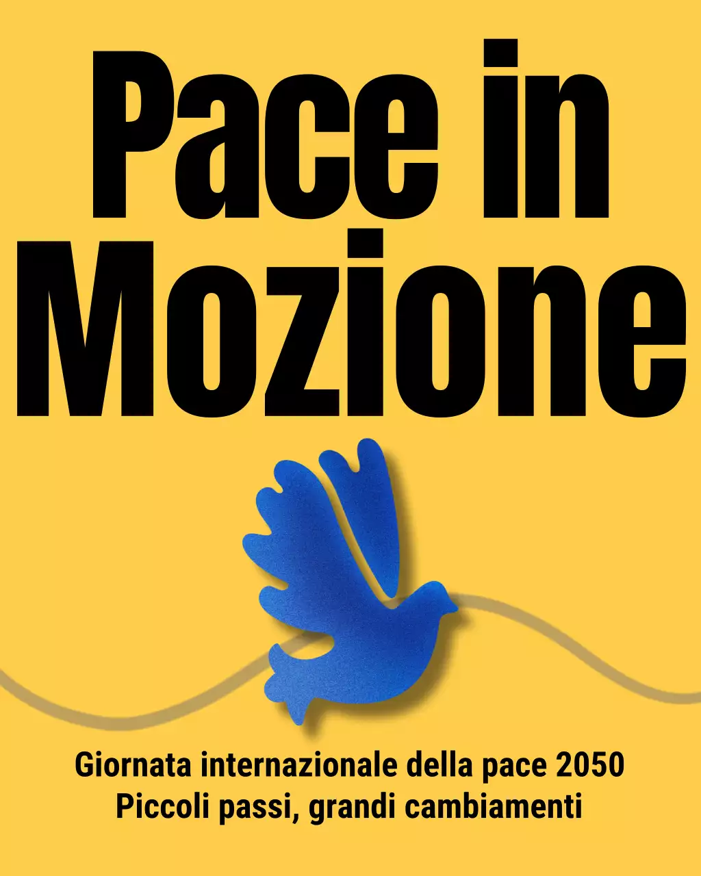 Post Instagram dell'evento Yellow Modern Peace