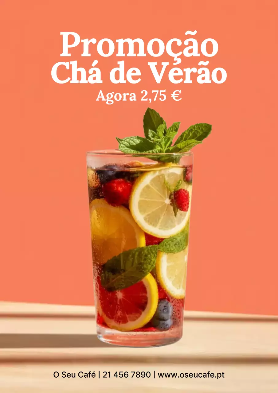 promoção de chá laranja moderno