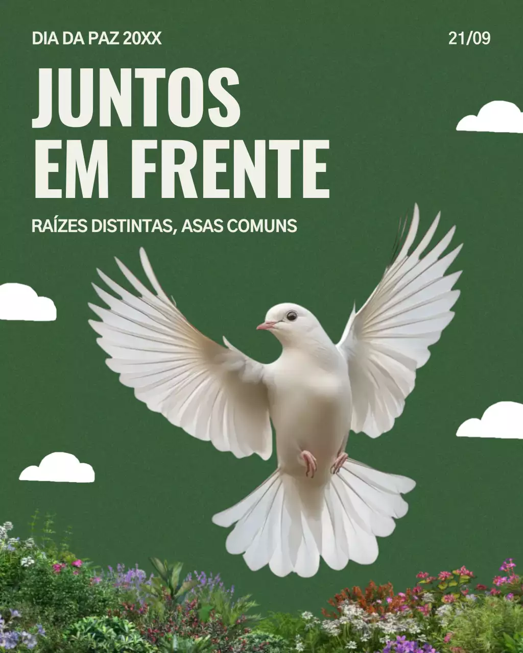 Postagem clássica verde do Dia Internacional da Paz no Instagram