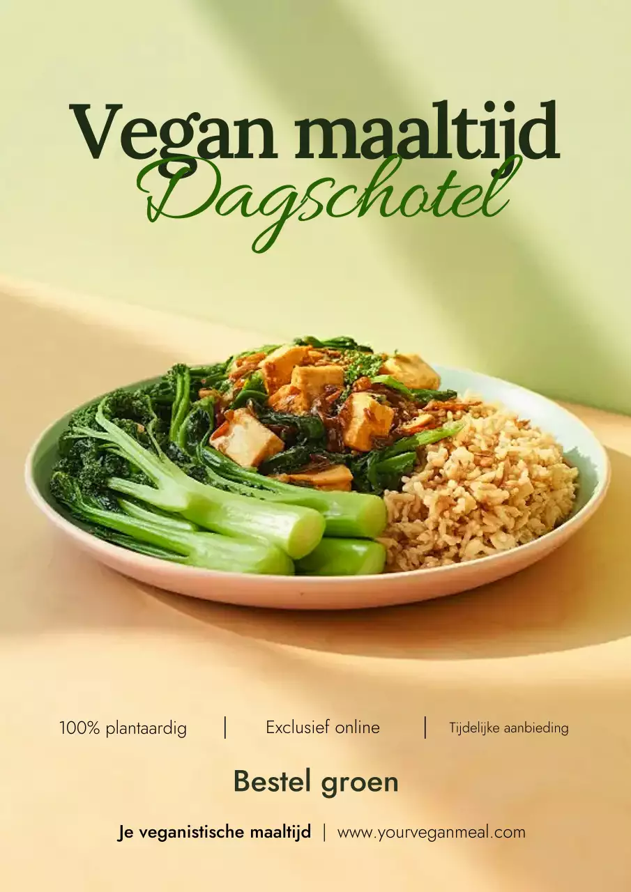 groene moderne veganistische promotie