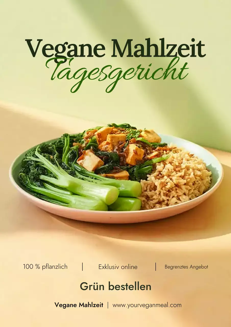 grüne moderne vegane Werbung