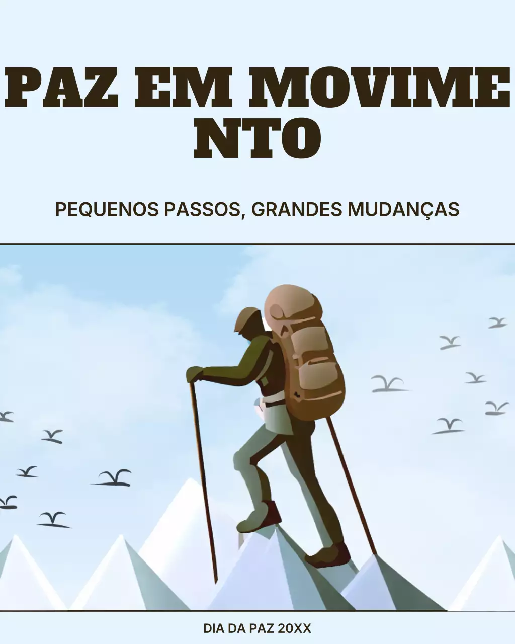Publicação no Instagram sobre o anúncio da paz moderna em azul
