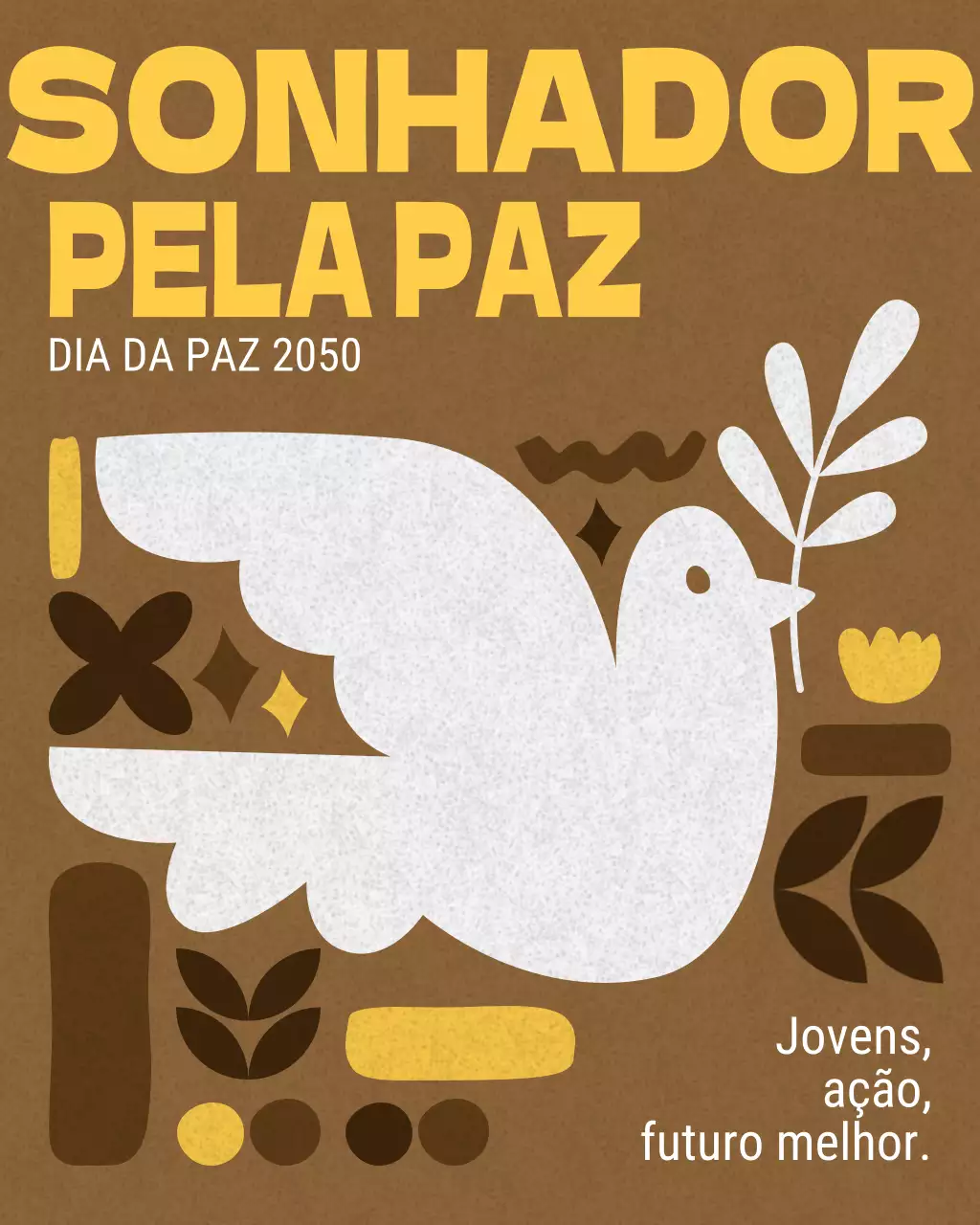 Postagem do Instagram sobre o evento Brown Abstract Peace