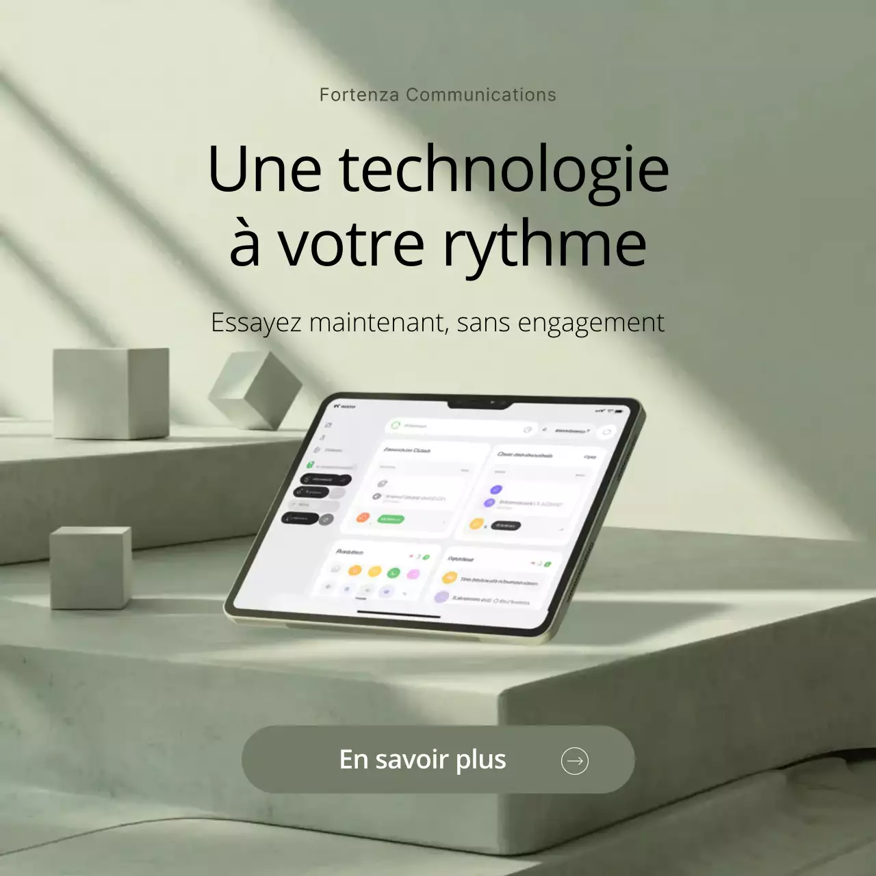 Publication Instagram de la publicité Sage Minimal Technology
