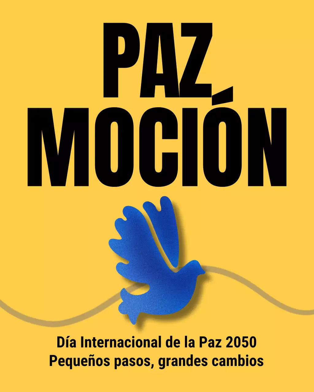 Publicación de Instagram del evento "Paz Moderna Amarilla"