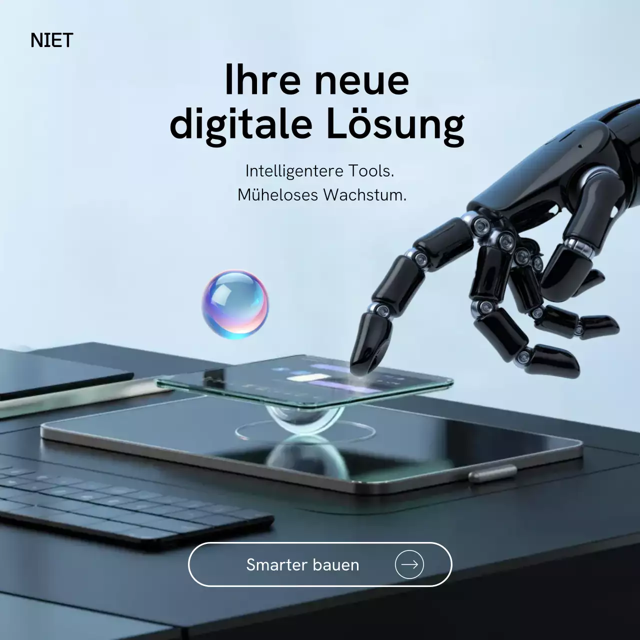 Blauer moderner digitaler Werbe-Instagram-Beitrag