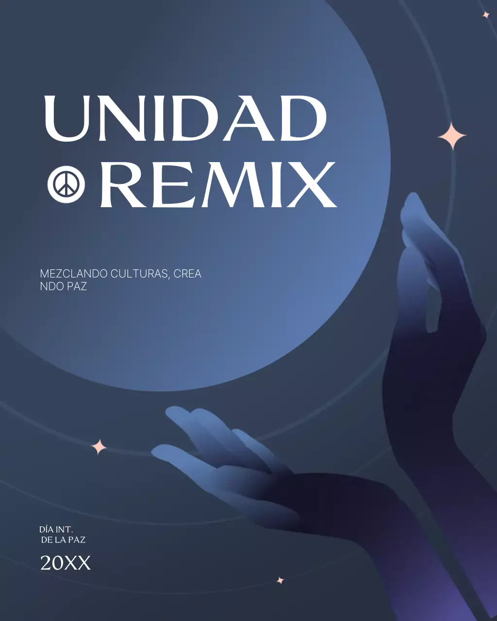 Publicación de Instagram del Día Internacional de la Paz con degradado azul