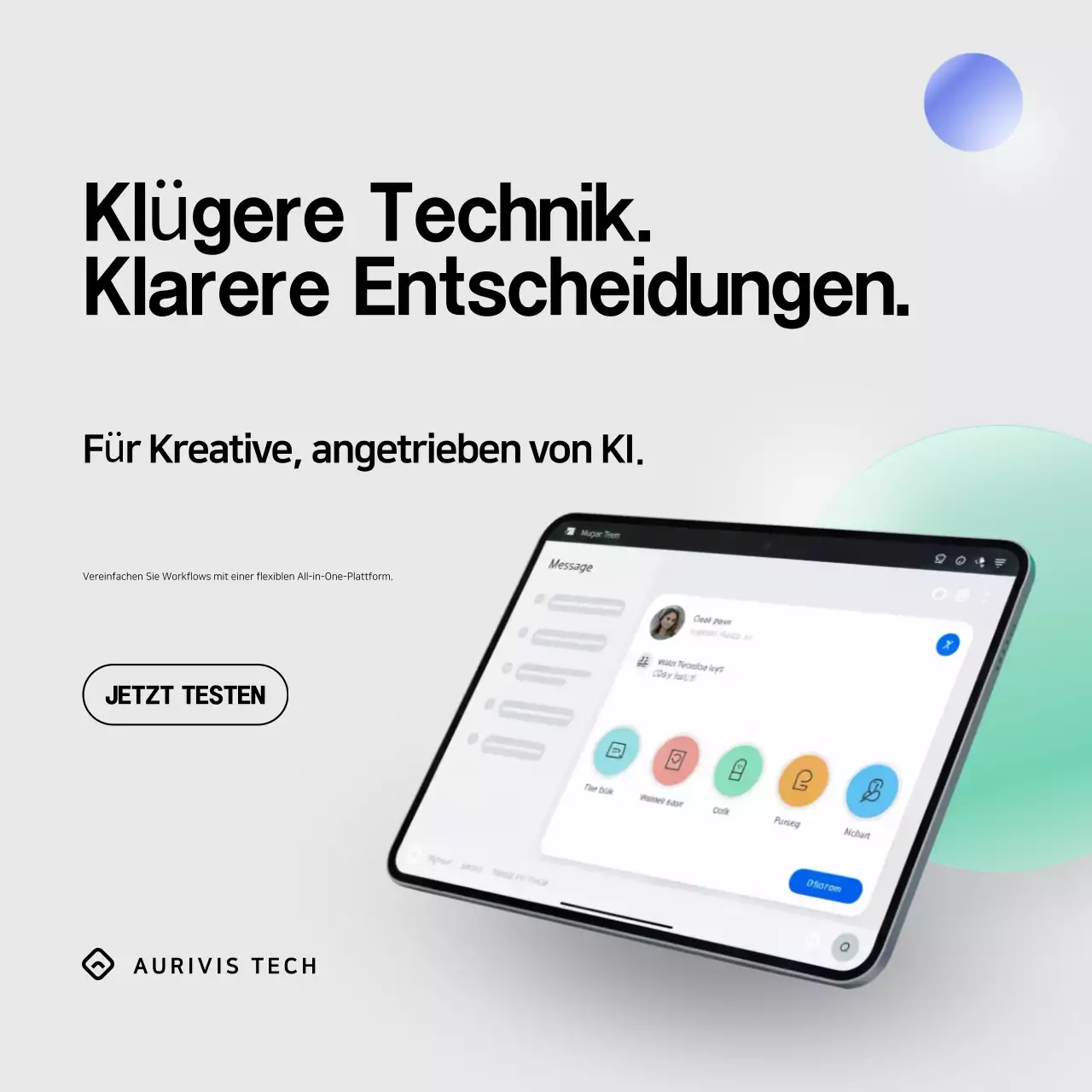 Grauer Instagram-Beitrag zu moderner Technologiewerbung