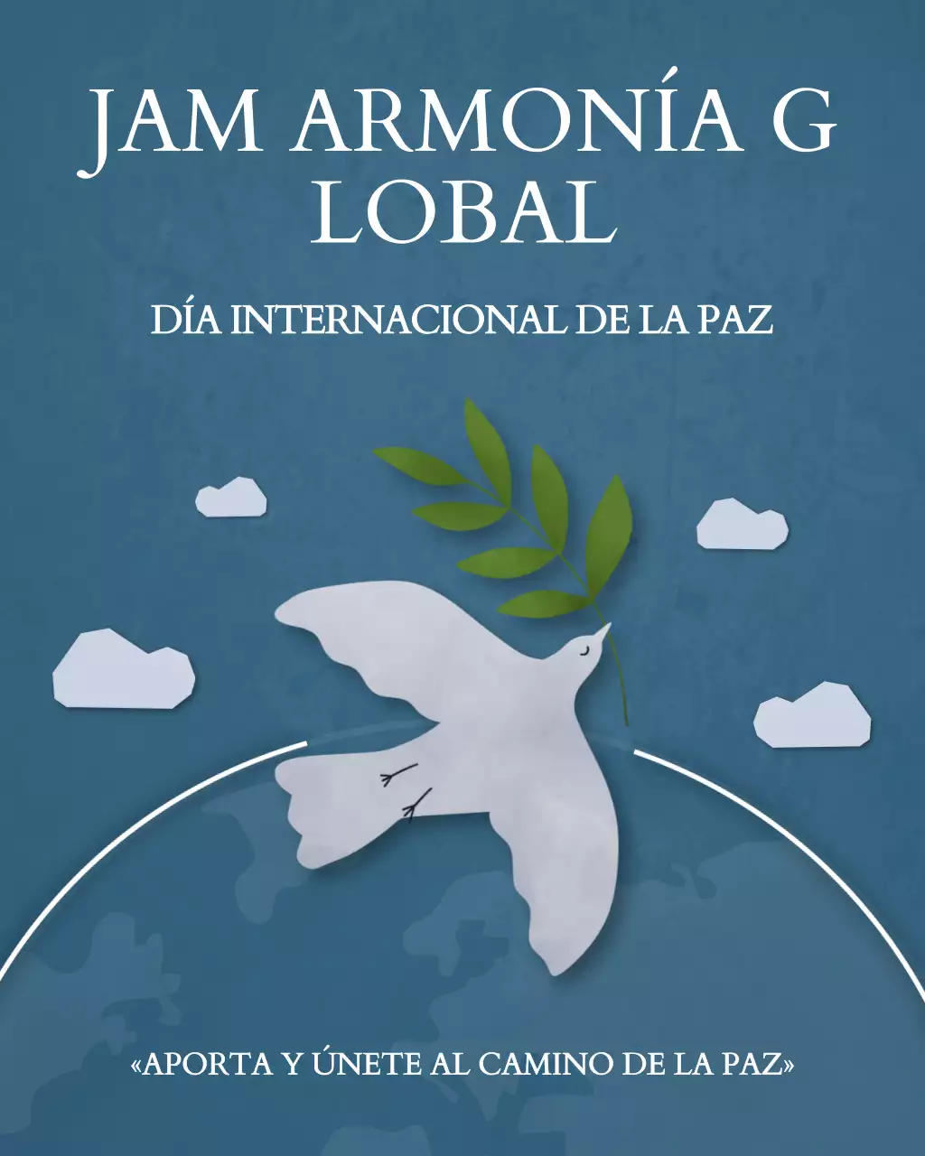 Publicación de Instagram del evento "Paz elegante y azul"