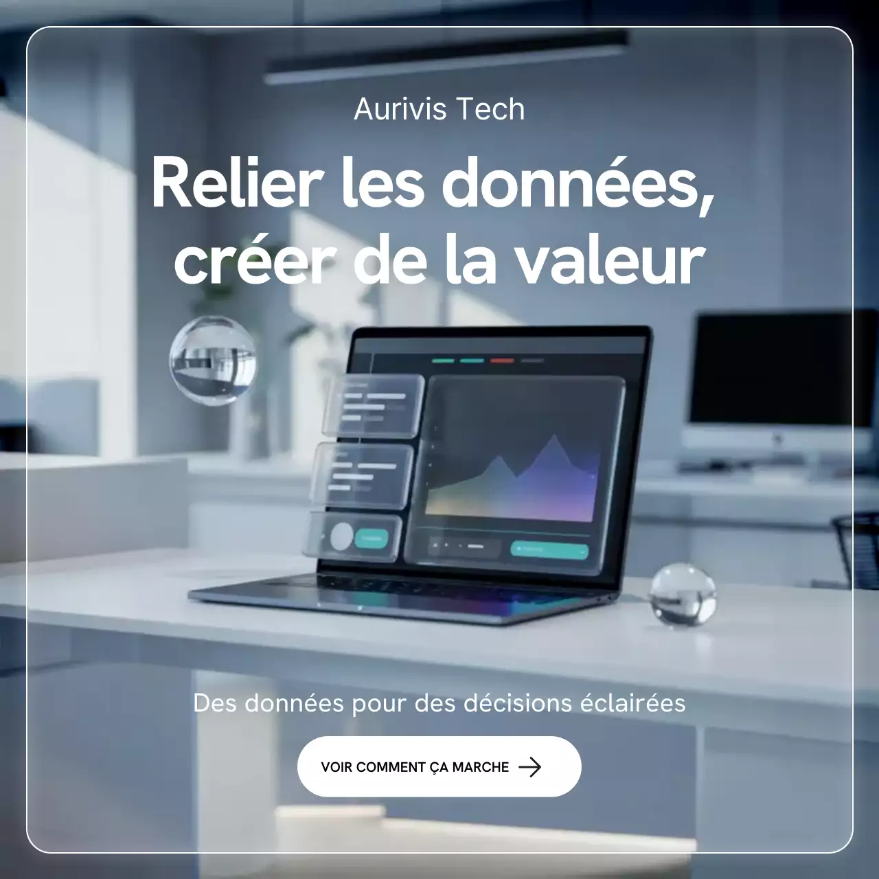 Publication Instagram promotionnelle sur l'analyse de données moderne grise