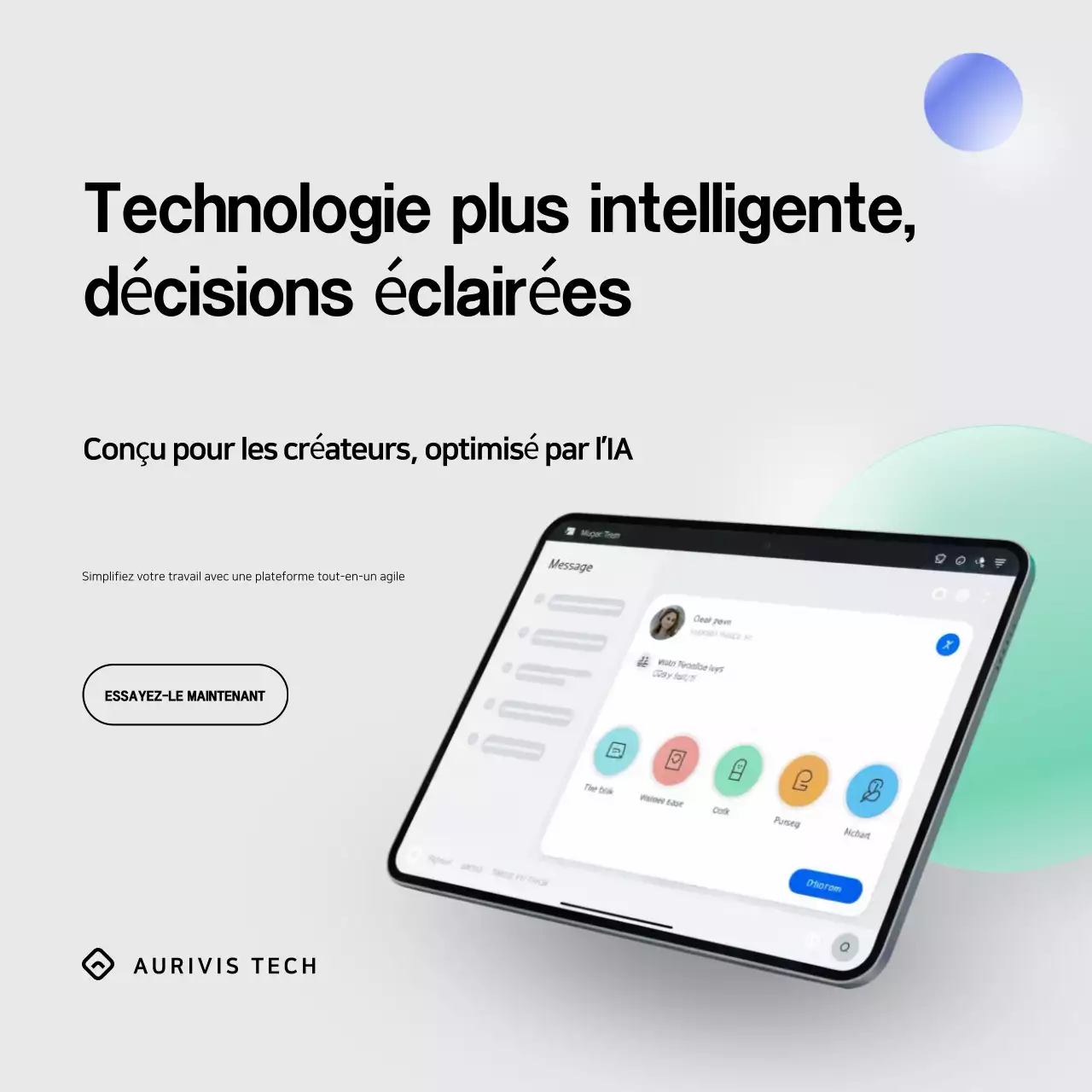 Publication Instagram de publicité Grey Modern Tech