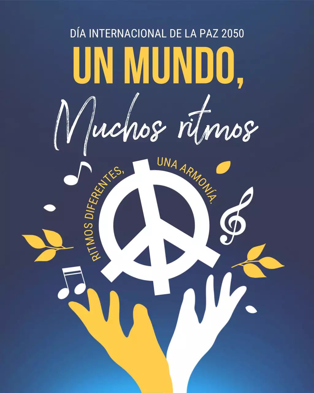 Publicación de Instagram de la paz con silueta moderna