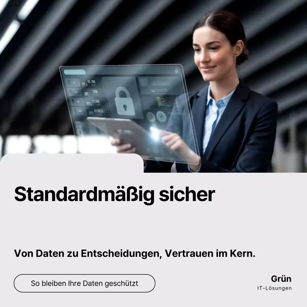 Instagram-Beitrag zur Förderung moderner Cybersicherheit von Grey