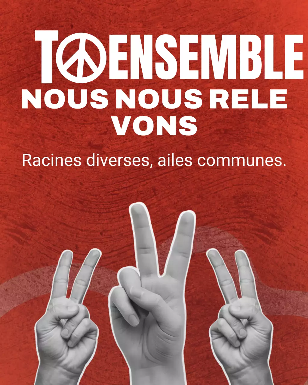 Publication Instagram de la Journée internationale de la paix en orange et blanc