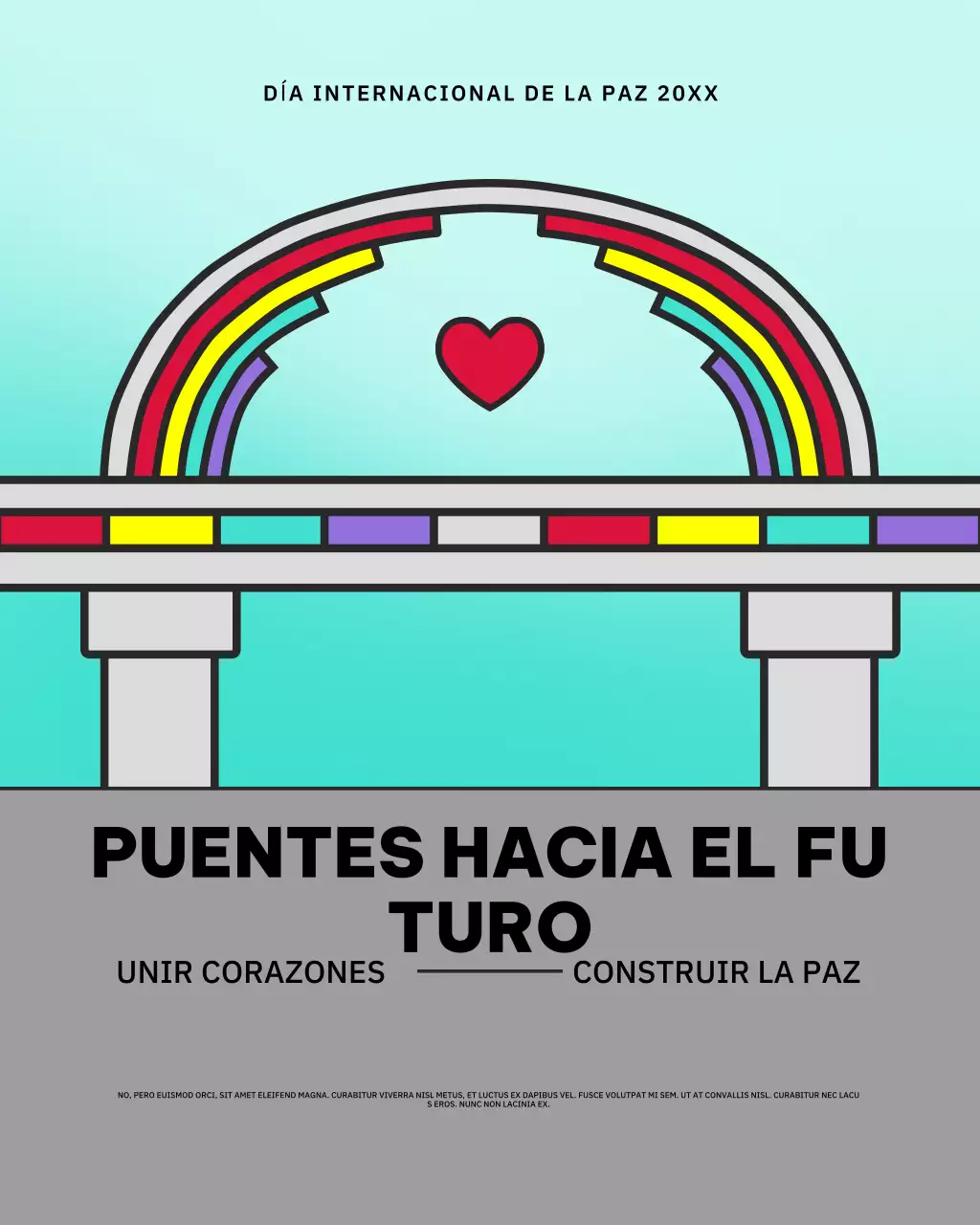 Publicación de Instagram del Día Internacional de la Paz con Rainbow Minimal