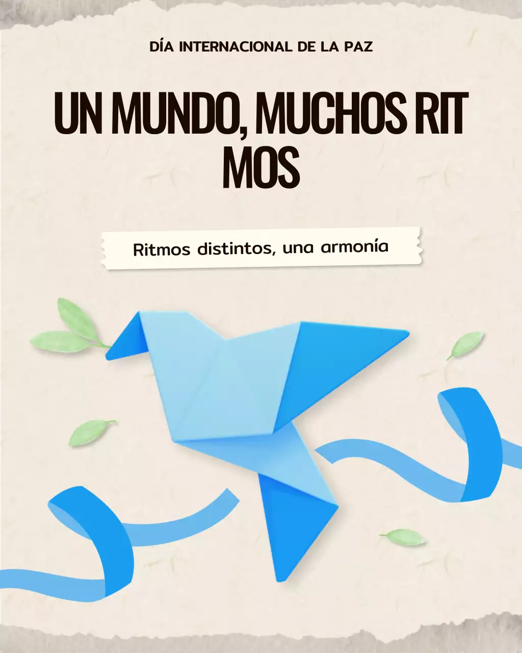 Publicación de Instagram del anuncio de Blue Modern Peace