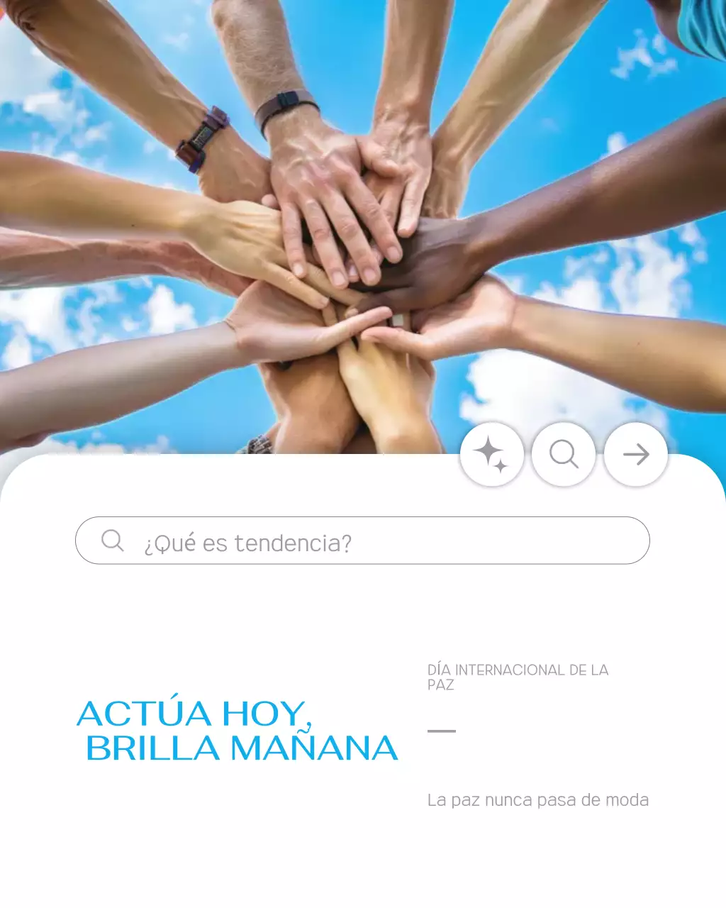 Publicación de Instagram sobre el anuncio de paz de Blue Modern UI