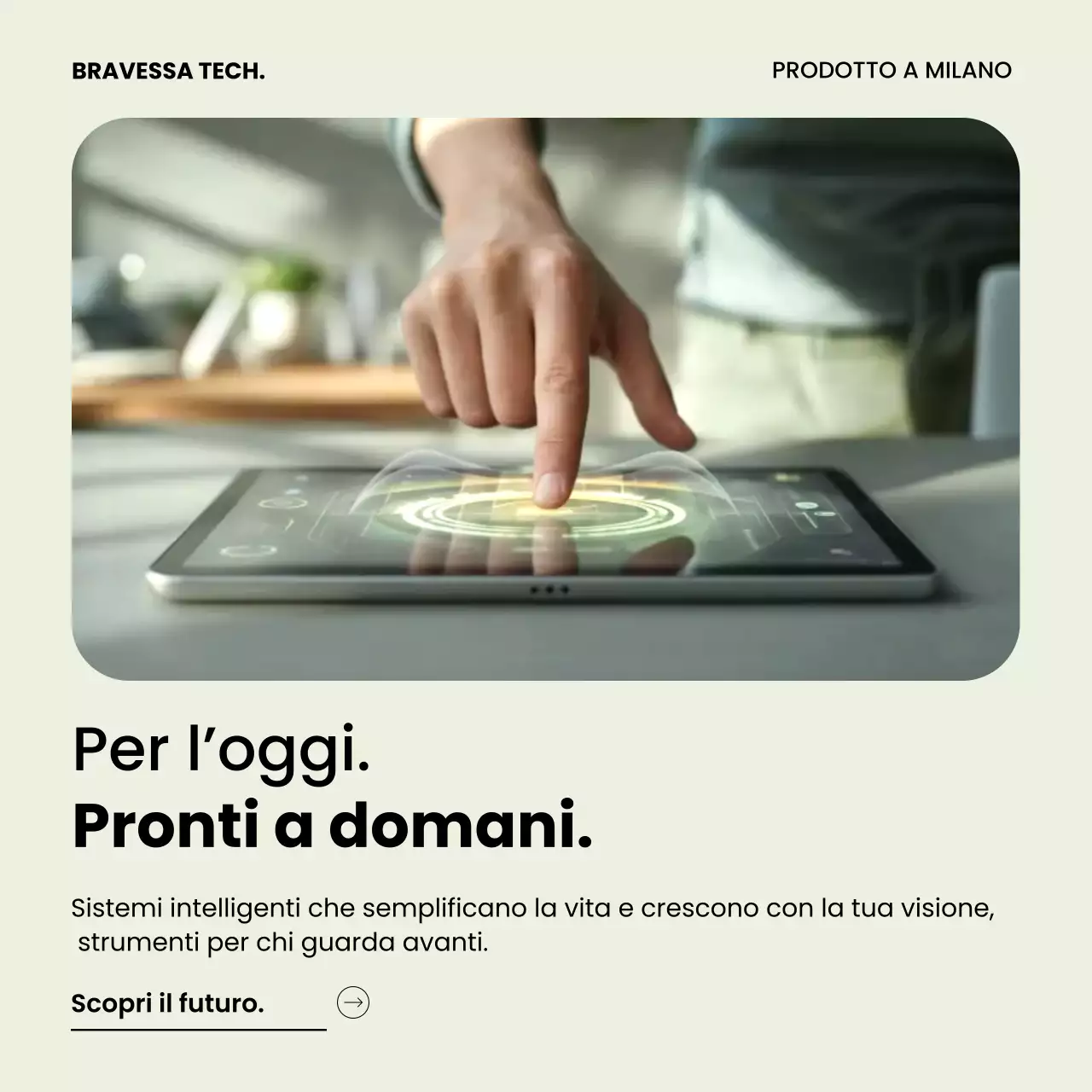 Post Instagram sulla promozione della tecnologia moderna beige