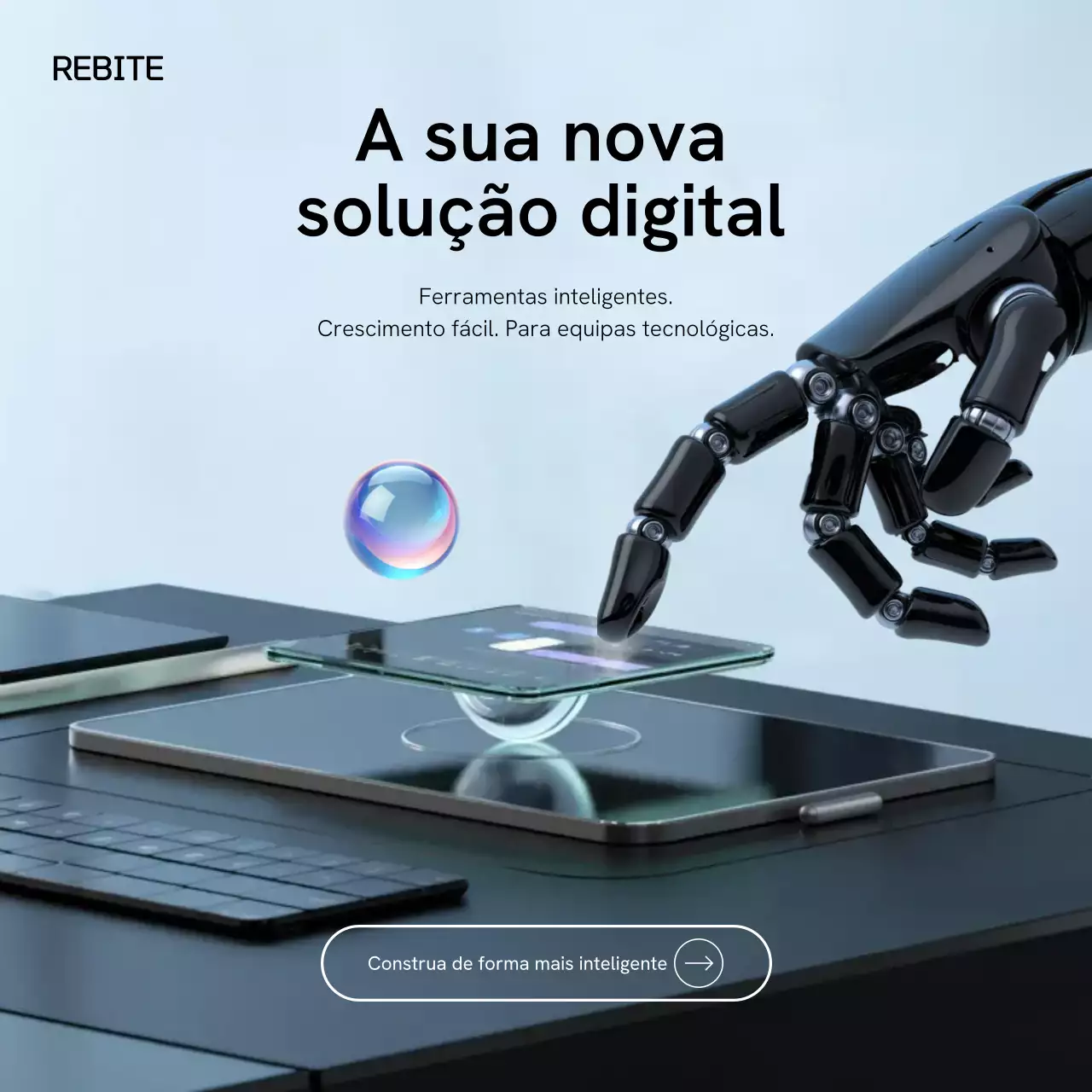 Publicidade digital moderna azul no Instagram
