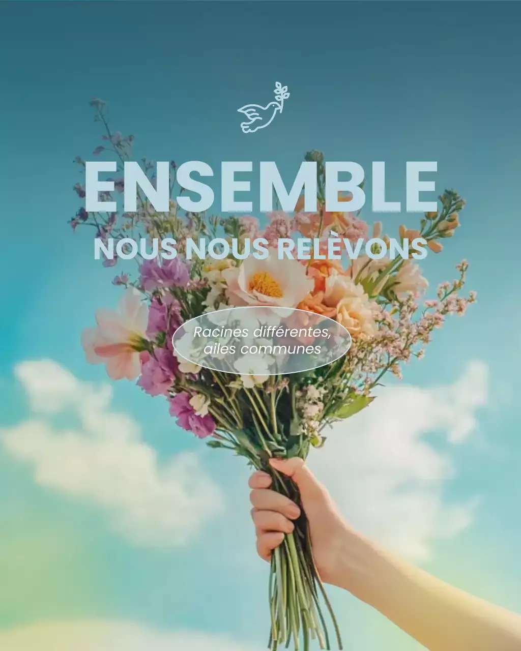 Publication Instagram annonçant la Journée de la paix minimaliste bleue