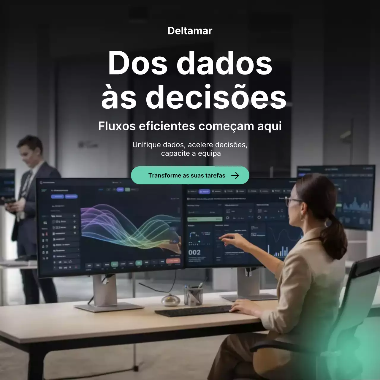 Anúncio de análise de dados moderna em cinza - postagem no Instagram