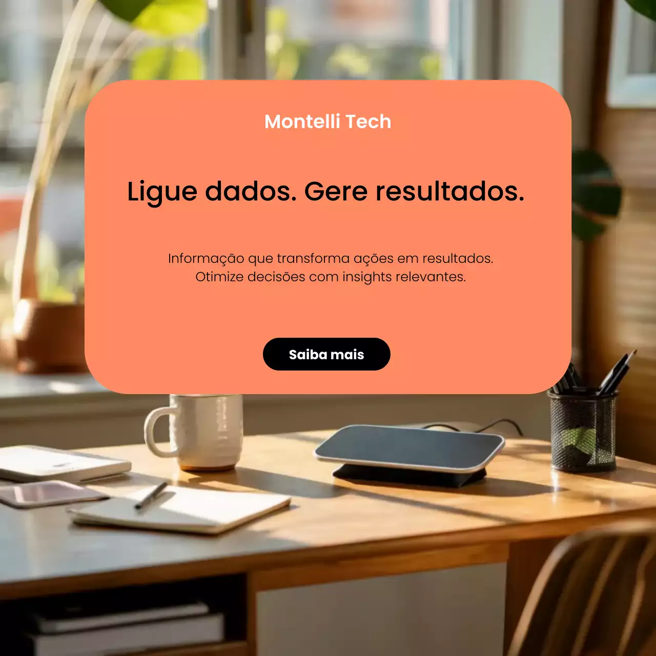 Postagem de promoção de tecnologia moderna da Orange no Instagram