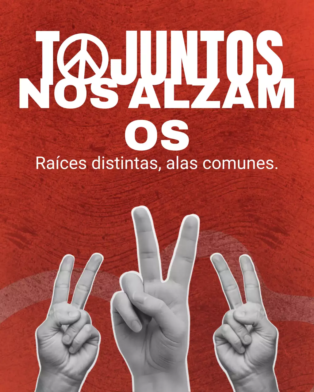 Publicación de Instagram del Día Internacional de la Paz en tonos naranja y blanco llamativos