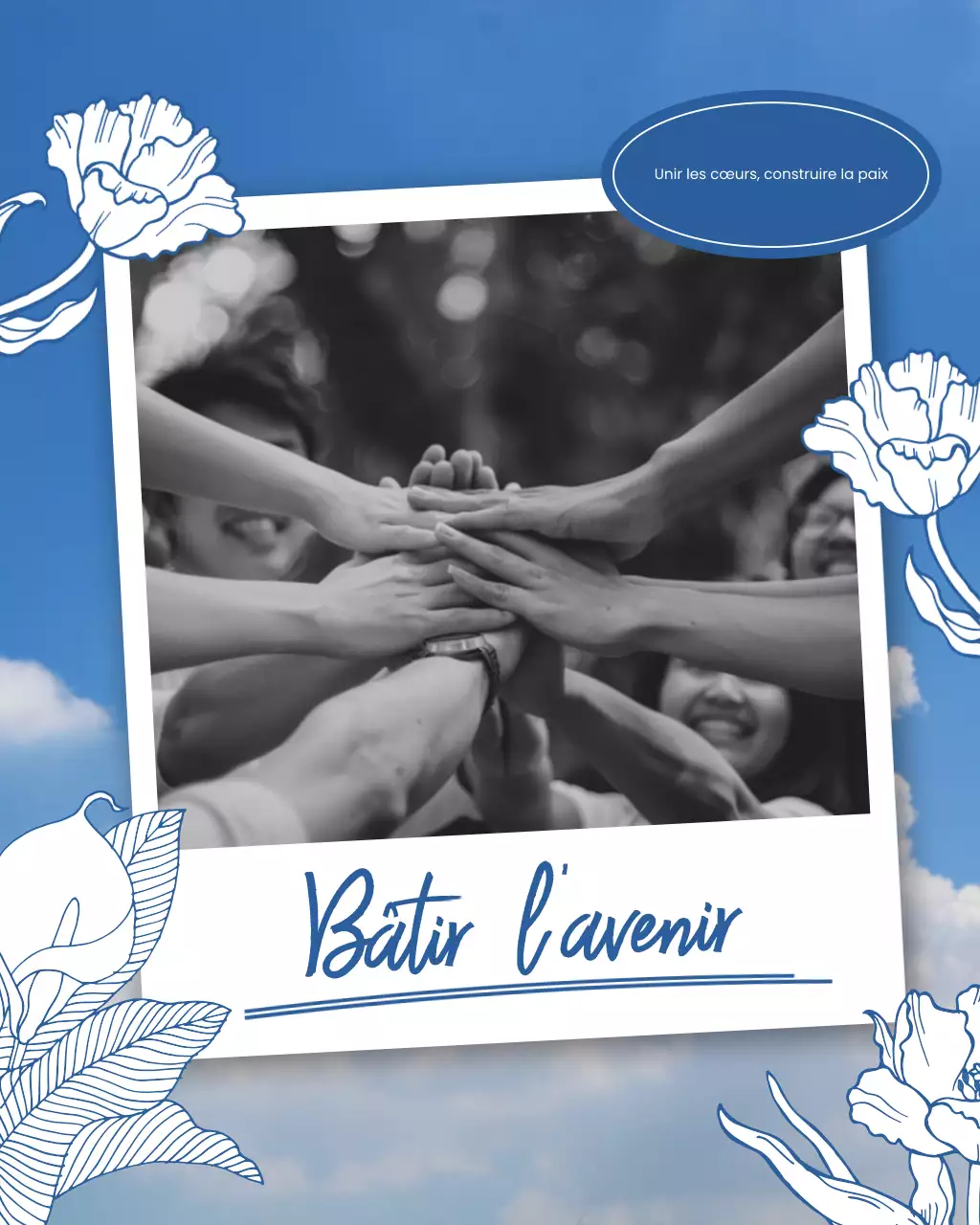 Publication Instagram annonçant la Journée de la paix moderne bleue