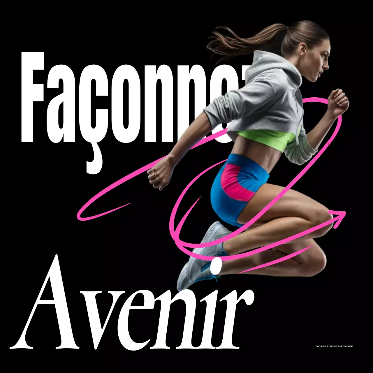 publicité de fitness moderne noire