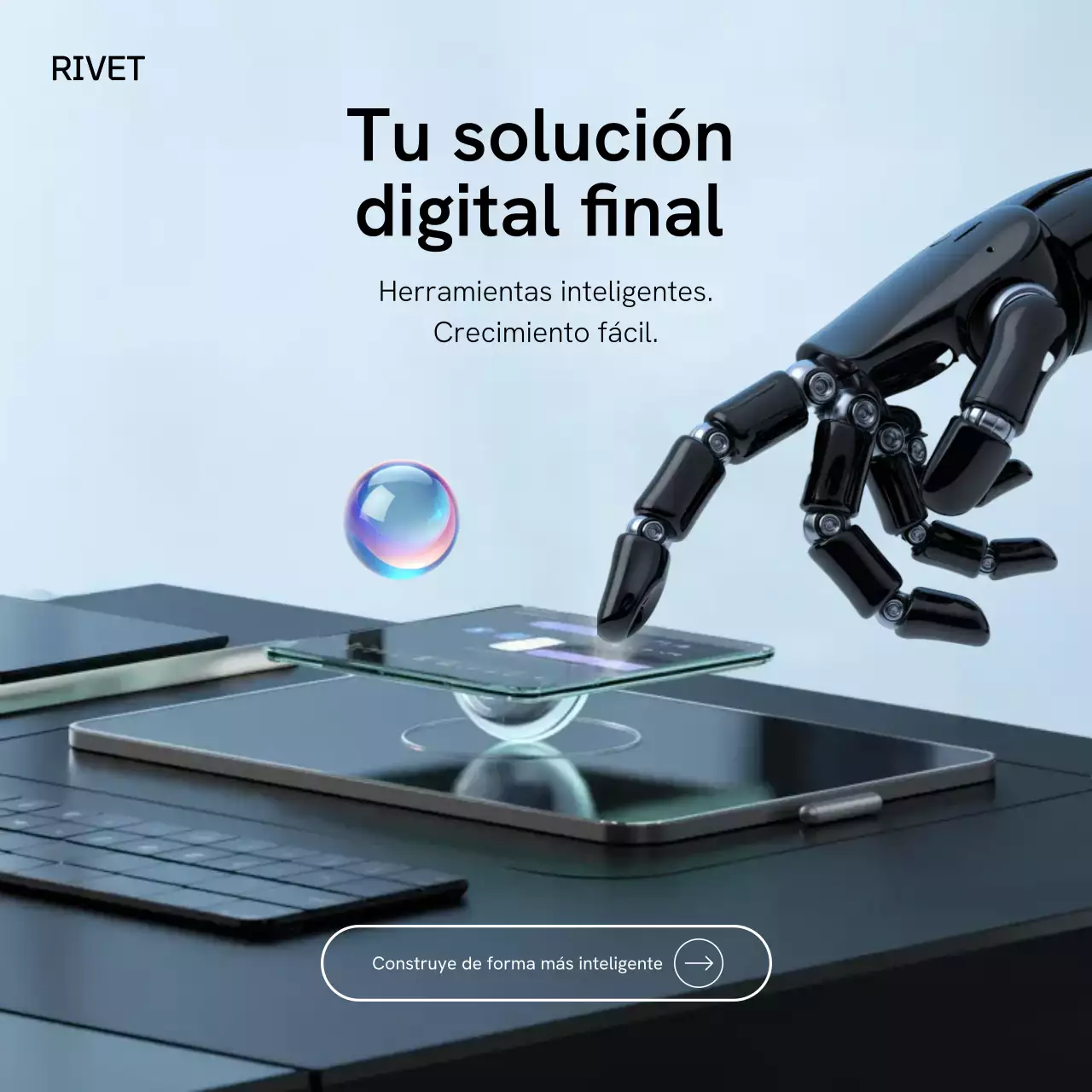 Publicación de Instagram de publicidad digital moderna azul