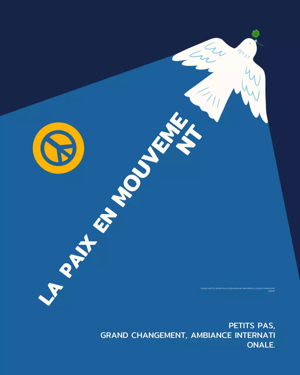 Publication Instagram de la Journée internationale de la paix moderne et bleue