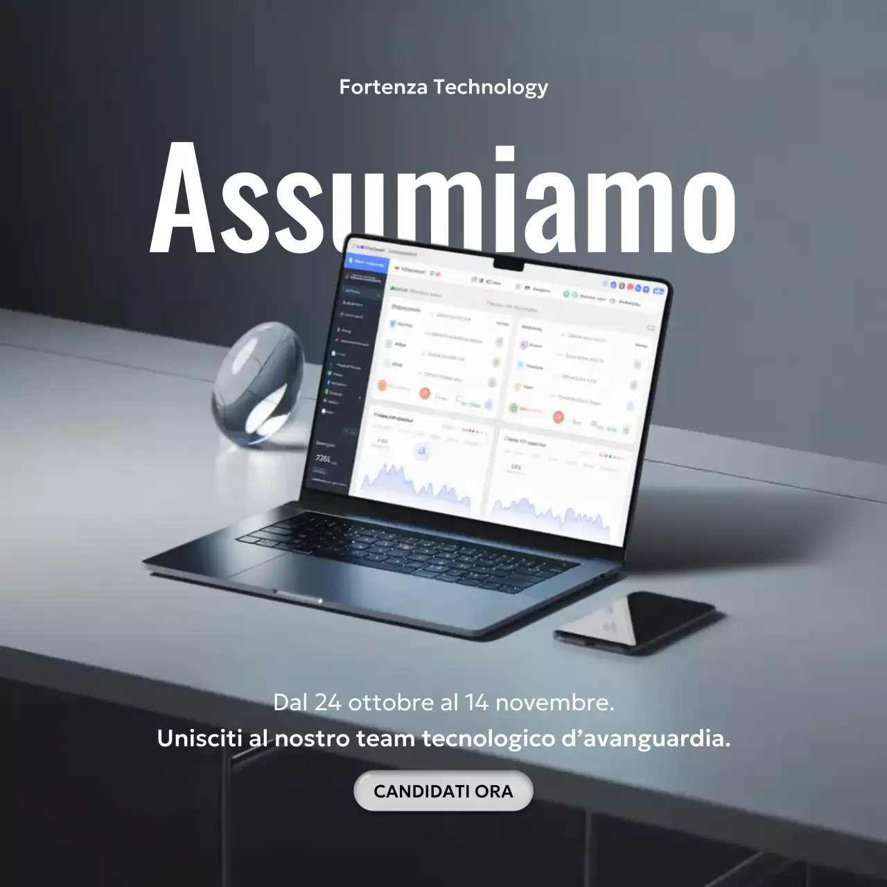 Post di Instagram sull'annuncio di reclutamento di Grey Modern