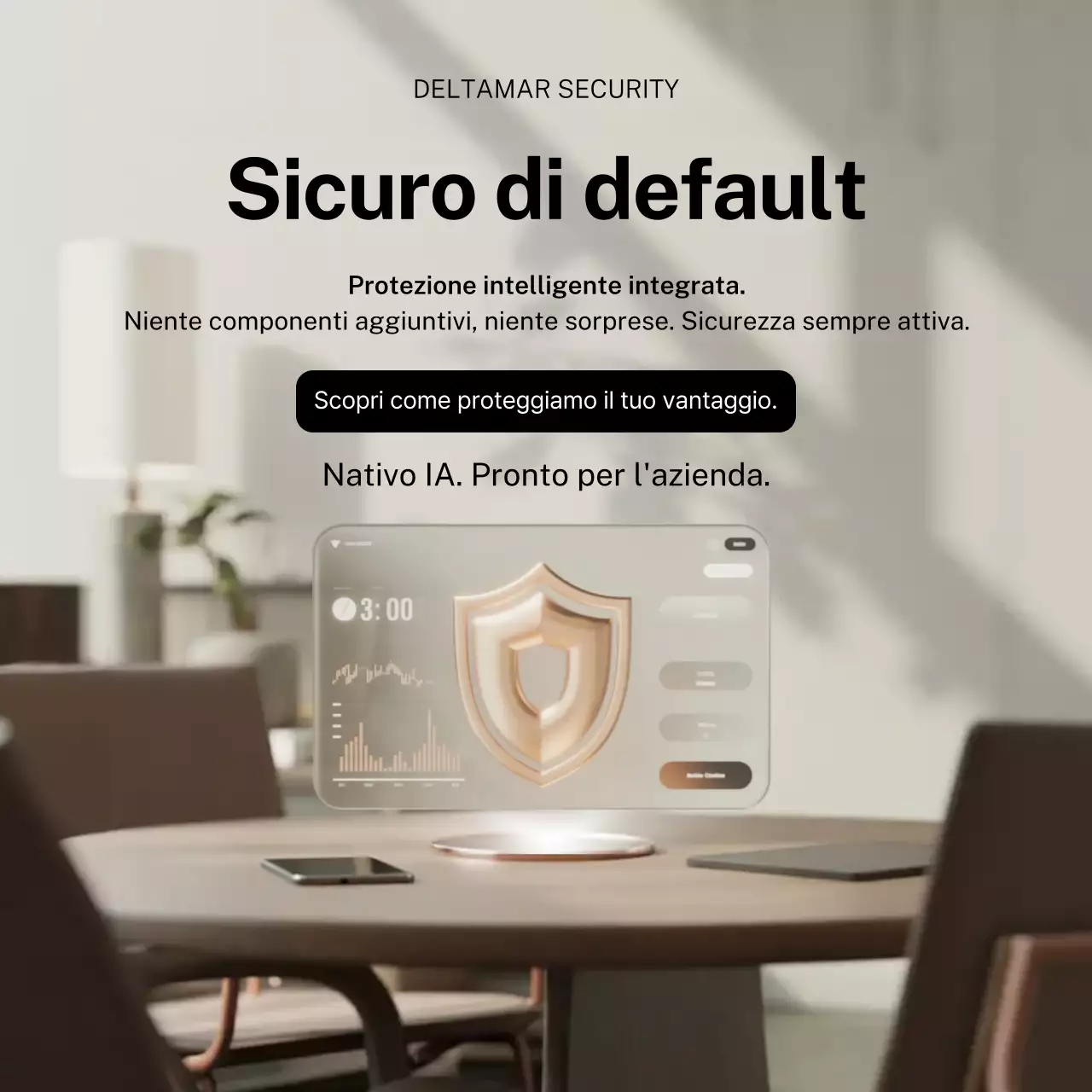 Post Instagram pubblicitario di Beige Modern Security