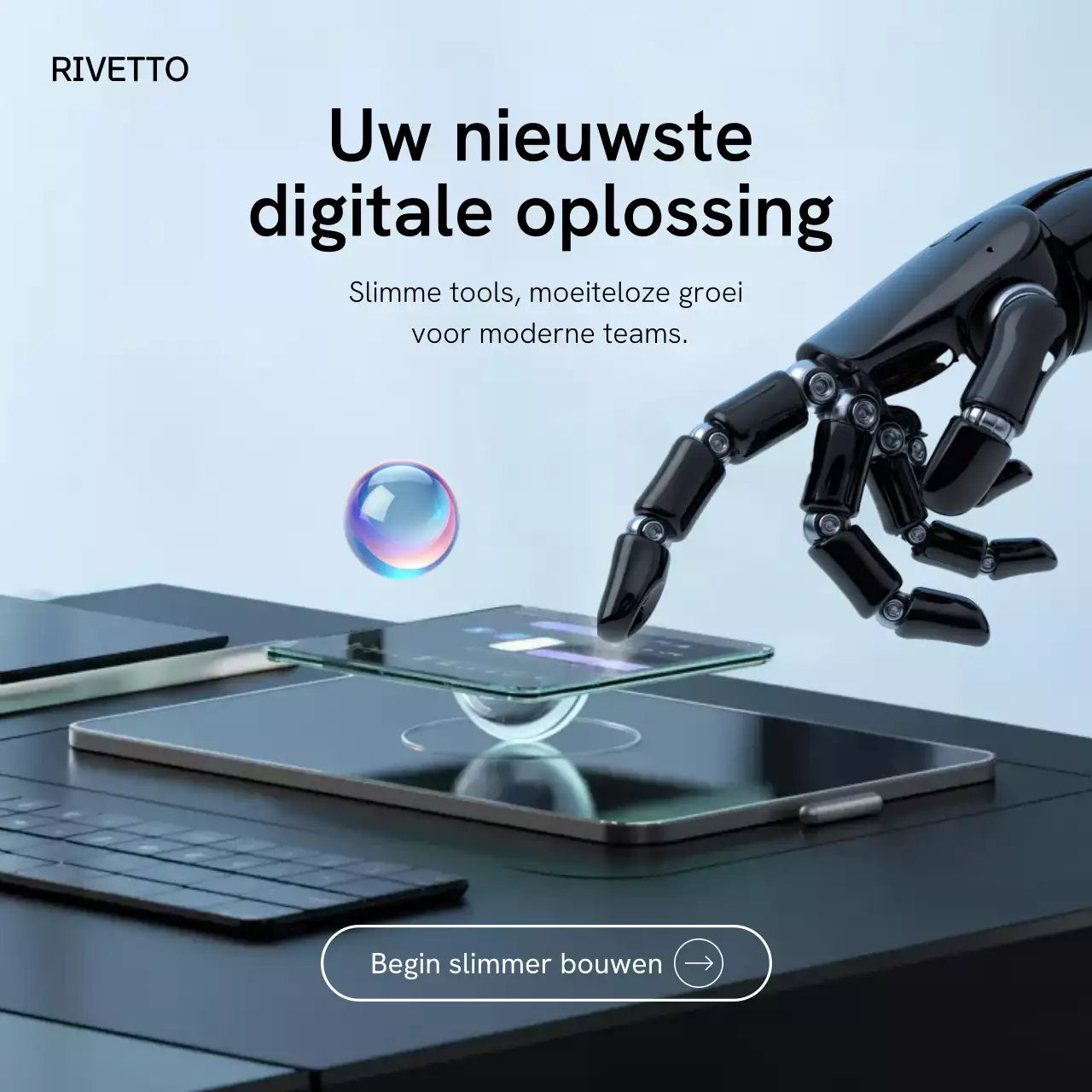 Blauwe moderne digitale advertentie Instagram-post