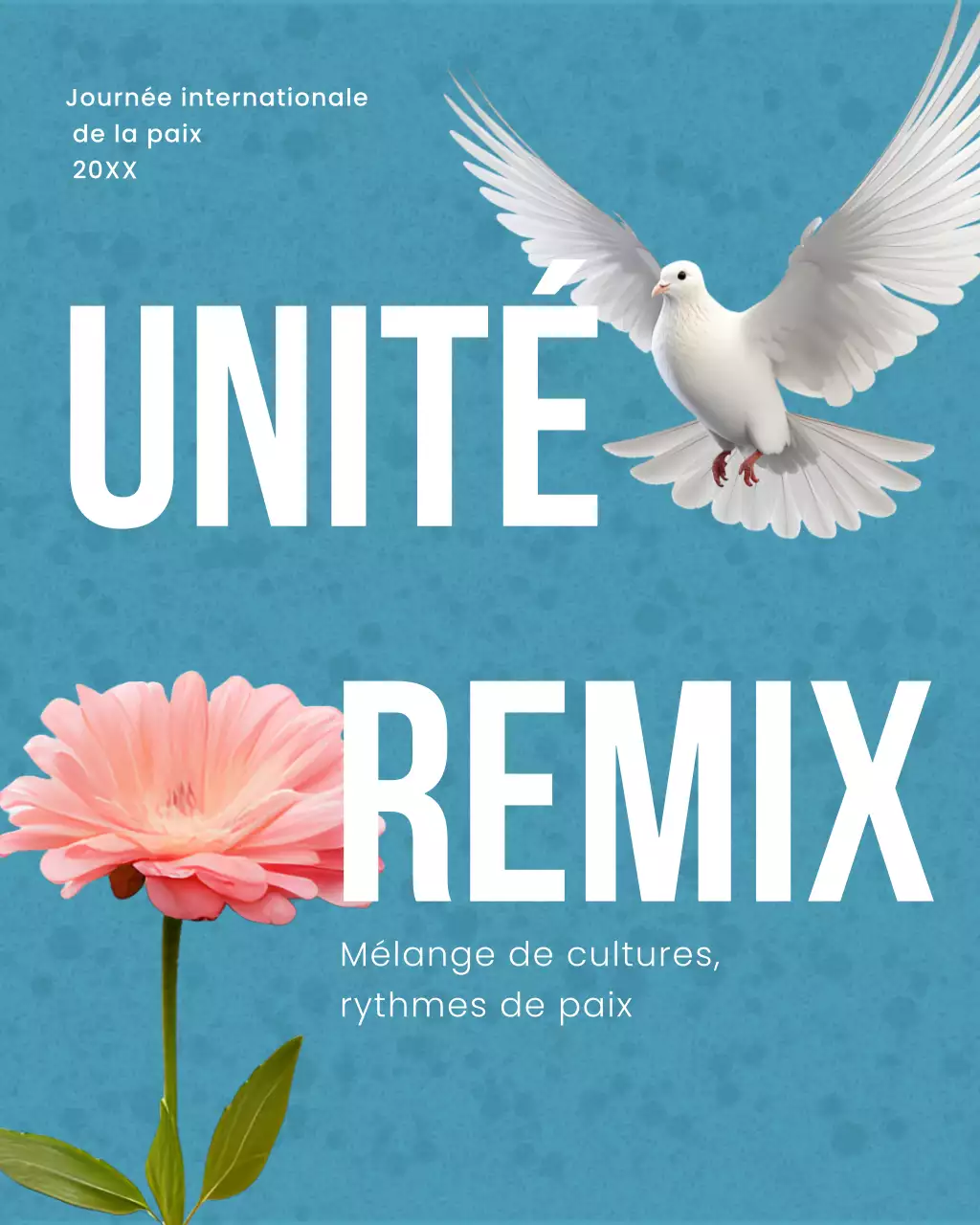 Publication Instagram annonçant la Journée de la paix moderne bleue