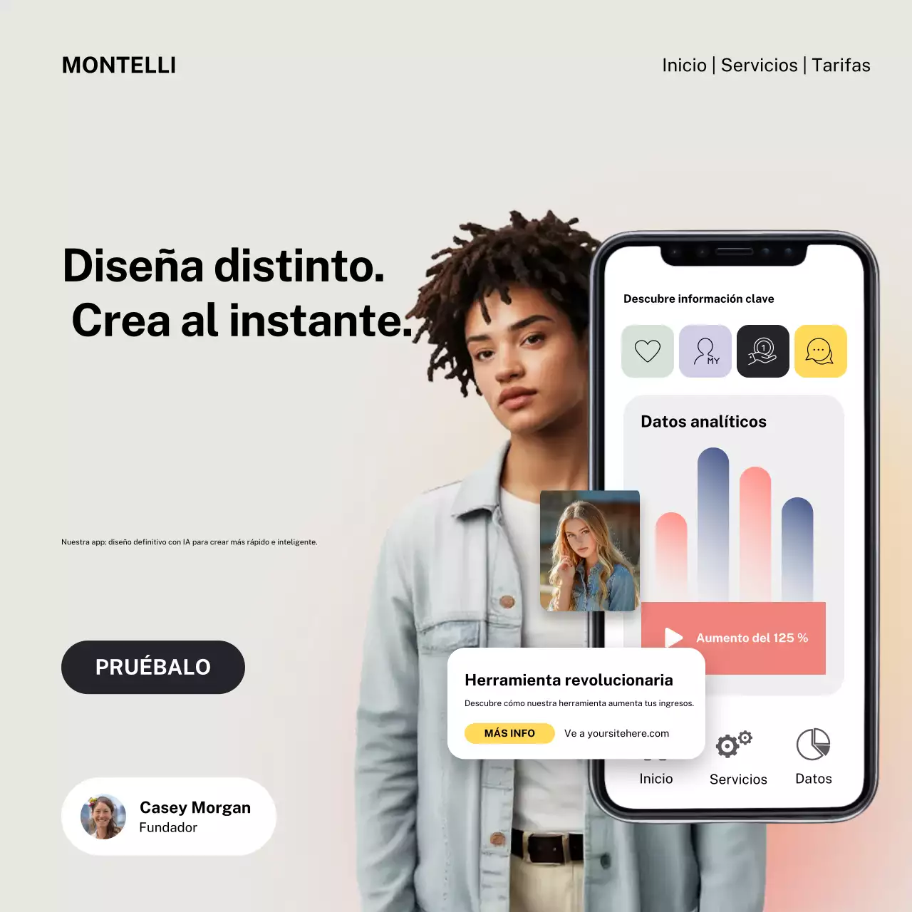 Publicación de Instagram promocional de diseño moderno en beige