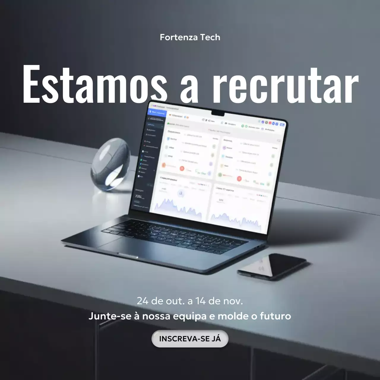 Anúncio de recrutamento da Grey Modern no Instagram