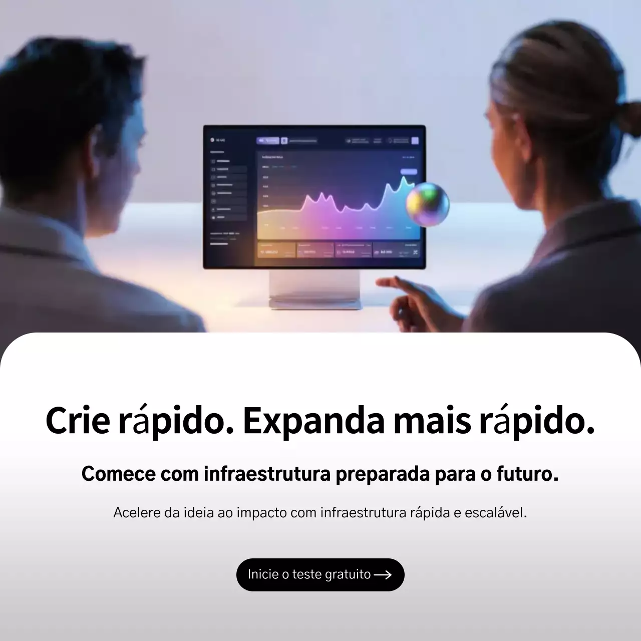 Postagem de promoção de infraestrutura moderna cinza no Instagram
